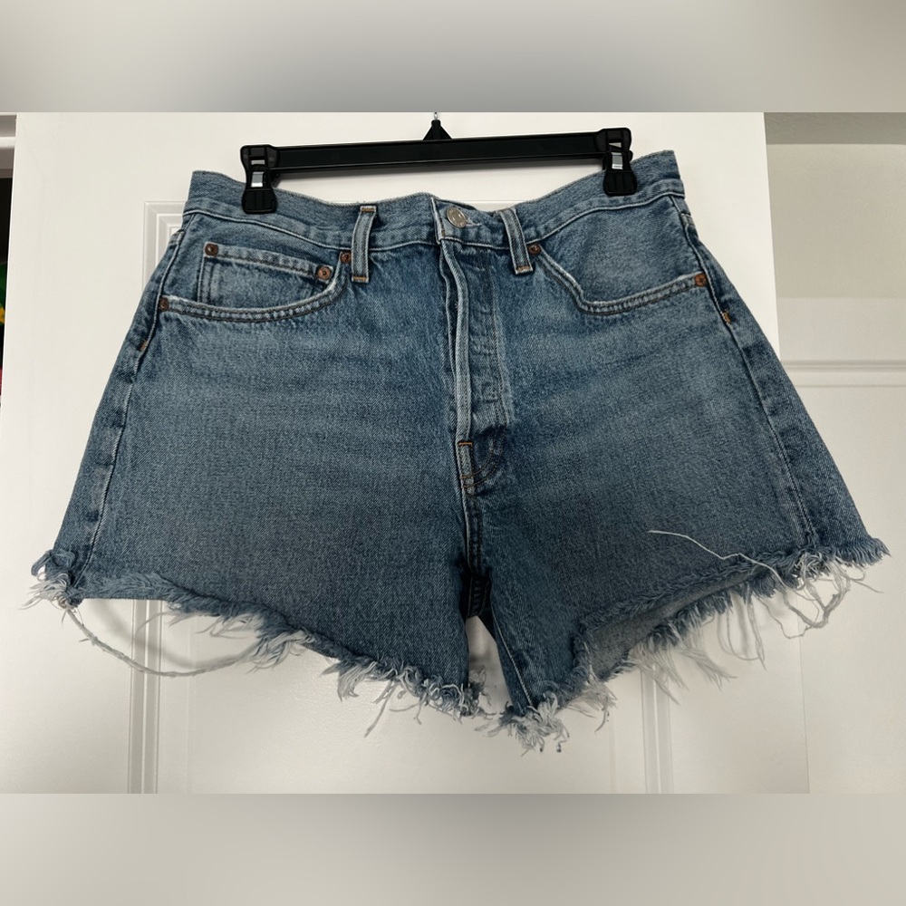 Agolde Parker Raw Hem Denim Shorts